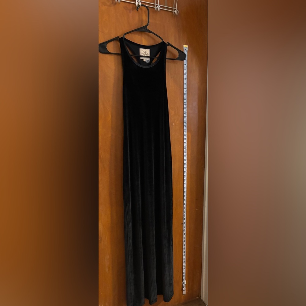 Chaser Black Velvet Maxi Skirt